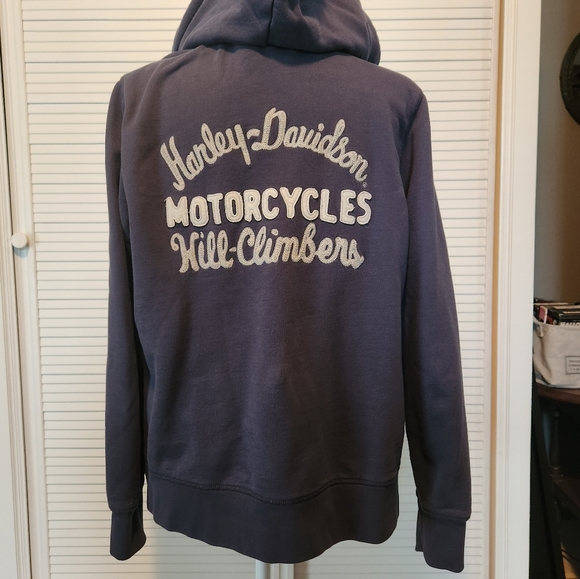 Women's harley-davidson Chain Stitch Script zip Hoodie size large - Picture 4 of 4